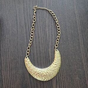Thick Chunky Crescent Moon Necklace